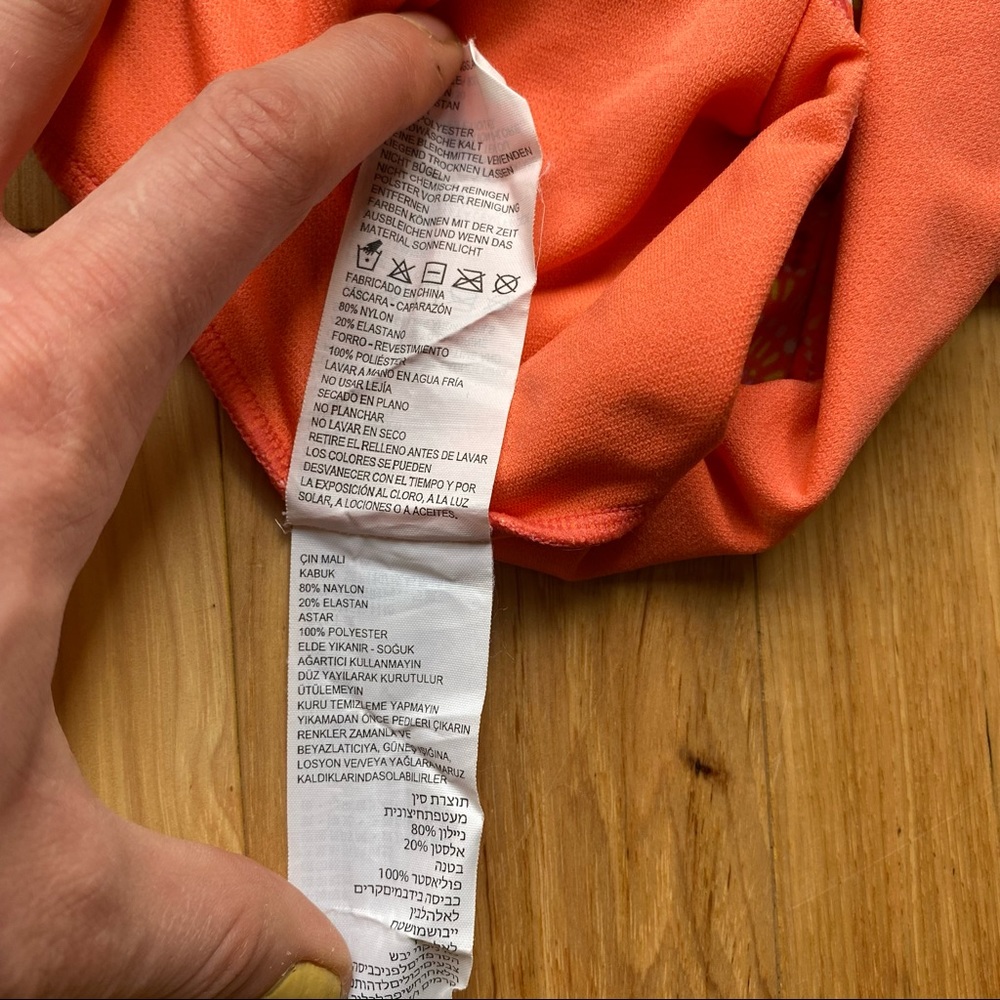 PrAna Lahari Neon Orange Sundial One Piece - Picture 8 of 9